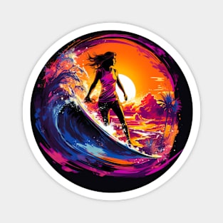 Surfing Girl Magnet